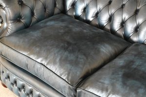Elegante 3-zits Chesterfield in antique Blue