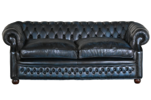 Elegante 3-zits Chesterfield in antique Blue