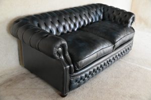 Elegante 3-zits Chesterfield in antique Blue