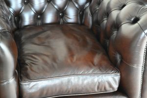 2 Low Back Chesterfields in ant. Brown