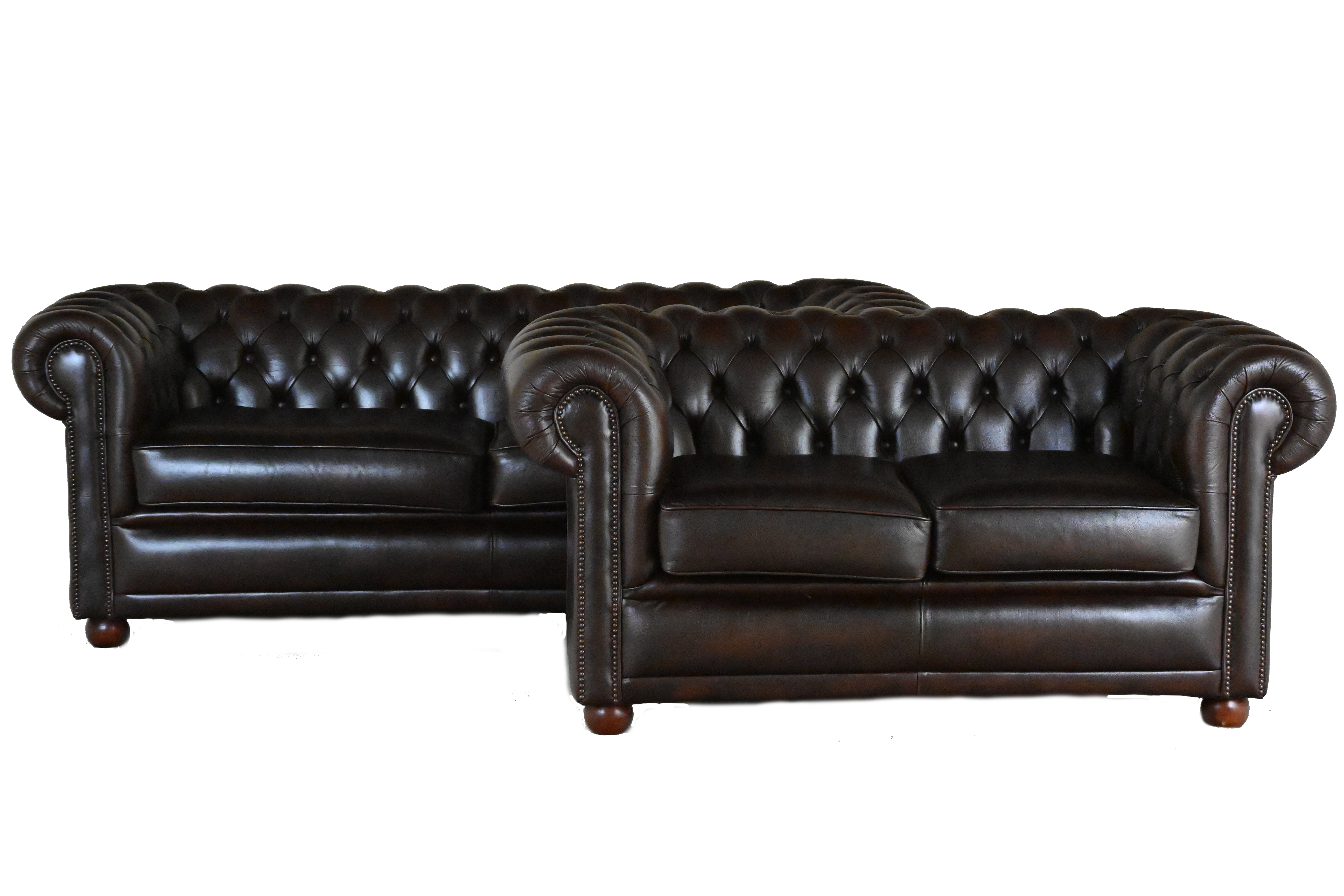 3+2 zits chesterfield in ant. Brown