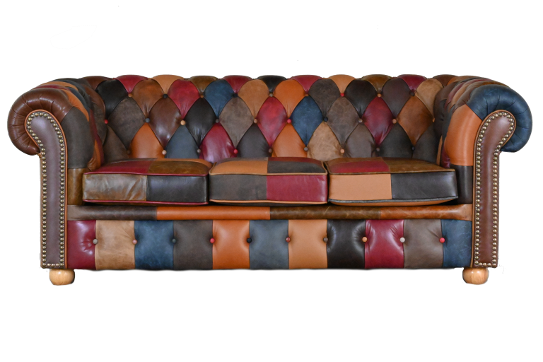 Sandhurst Multicolour Chesterfield 3-zits vakmanschap met een speelse twist. Comfortabele zit, hoogwaardige afwerking en unieke kleuren. Direct leverbaar