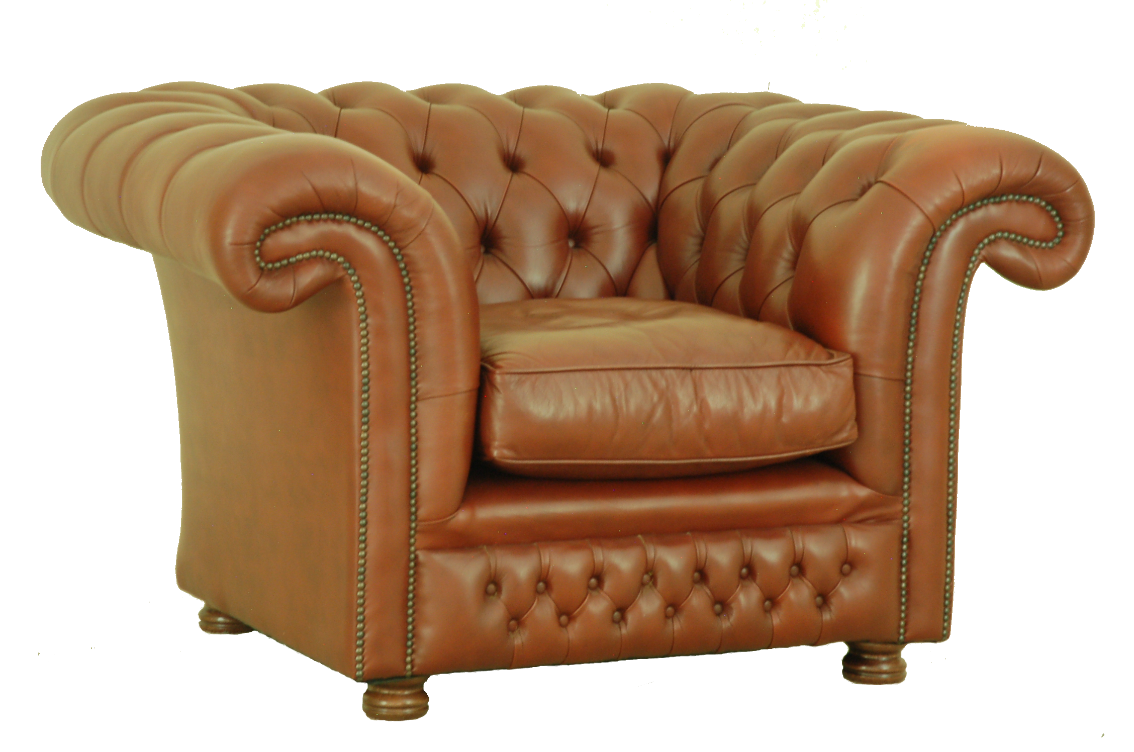 Koop een bijna nieuwe full size Burlington Chesterfield fauteuil in luxury leather burgundy. Dit robuuste meubel van 3 jaar oud.
