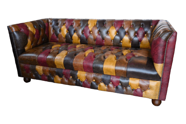 Eigentijdse Melody 2½-zits bank in vintage leer koop je bij Delta Chesterfield √ Hoogwaardige kwaliteit √ Tot 10 jaar garantie √ Kies zelf de maat