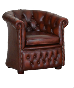 Byron Chesterfield clubfauteuil met premium leren bekleding en stevige zit. Bespaar meer dan de helft op de nieuwprijs. Bij Delta Chesterfield in Epse