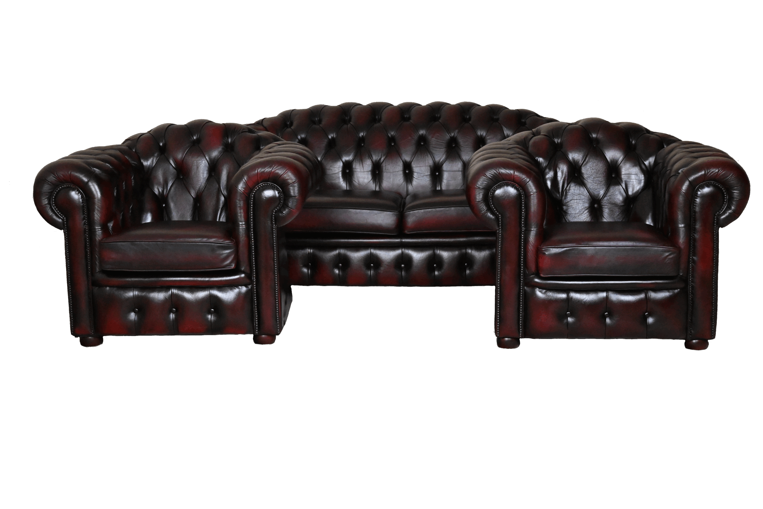 3+1+1 Chesterfield Highlander in ant. Red