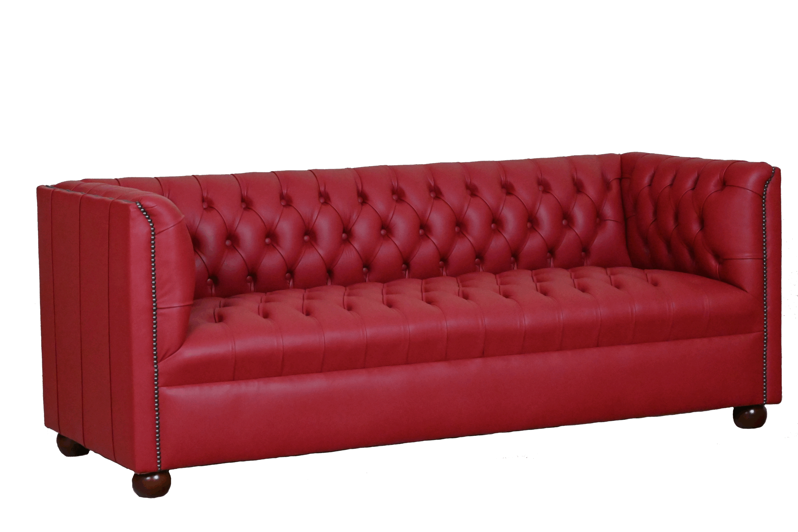 Eigentijdse Melody 3-zits bank in effen leer koop je bij Delta Chesterfield √ Hoogwaardige kwaliteit √ Tot 10 jaar garantie √ Kies zelf de maat