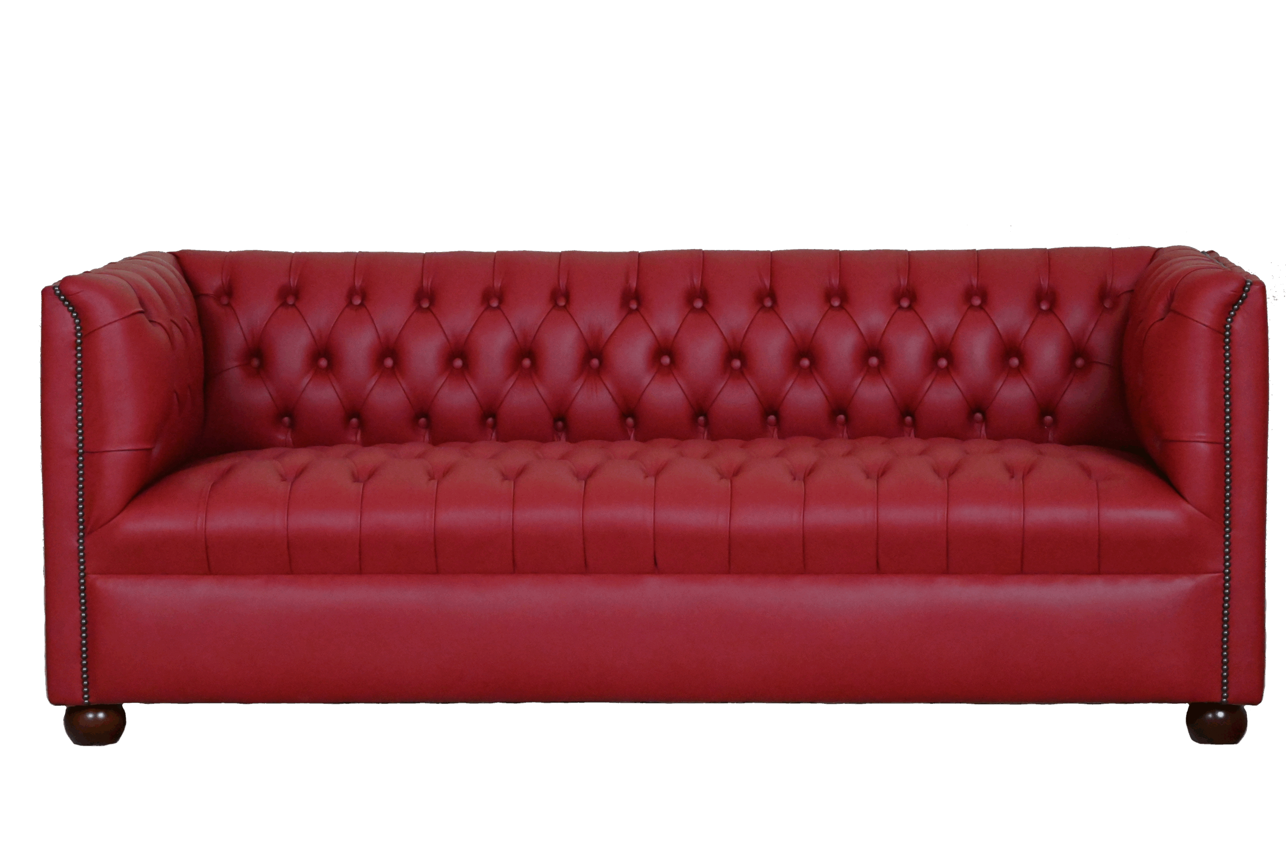 Eigentijdse Melody 3-zits bank in effen leer koop je bij Delta Chesterfield √ Hoogwaardige kwaliteit √ Tot 10 jaar garantie √ Kies zelf de maat